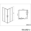Душ кабина PRO LINE, правоъгълна, хром, Sanotechnik B80CS