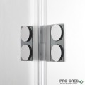 Сгъваема врата SMARTFLEX, хром, Sanotechnik D1280FL