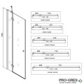 Отваряема врата SMARTFLEX, хром, Sanotechnik D1280L