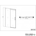 Преграден душ параван ELEGANCE, хром, Sanotechnik DB120U+DB00