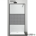 Стационарен параван за баня ALU NEW BLACK, Sanotechnik DC100B
