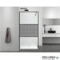 Стационарен параван за баня ALU NEW BLACK, Sanotechnik DC100B