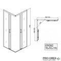 Душ кабина ELITE, квадратна, хром, Sanotechnik E80SC