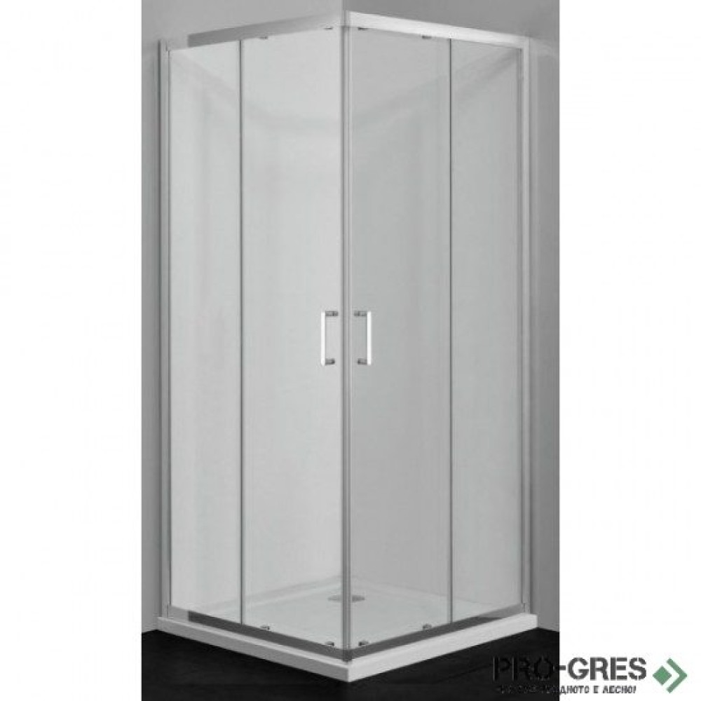 Душ кабина ELITE, квадратна, хром, Sanotechnik EC80