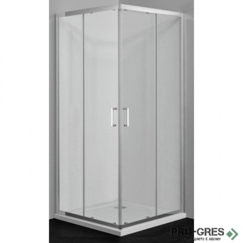Душ кабина ELITE, квадратна, хром, Sanotechnik EC80