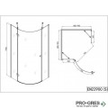 Душ кабина СЕРИЯ EN, овална, хром, Sanotechnik EN2290CS