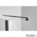 Стационарен параван за баня ELITE BLACK, в черно, Sanotechnik F80B2