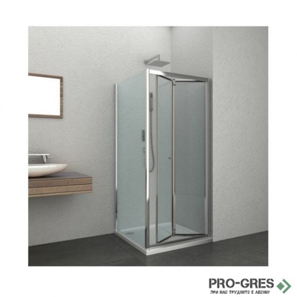 Душ кабина ELITE, правоъгълна, хром, Sanotechnik  FD80+F80