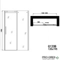 Преграден душ параванELITE BLACK, в черно, Sanotechnik G120B