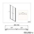 Преграден душ параван STUDIO, хром, Sanotechnik N1090