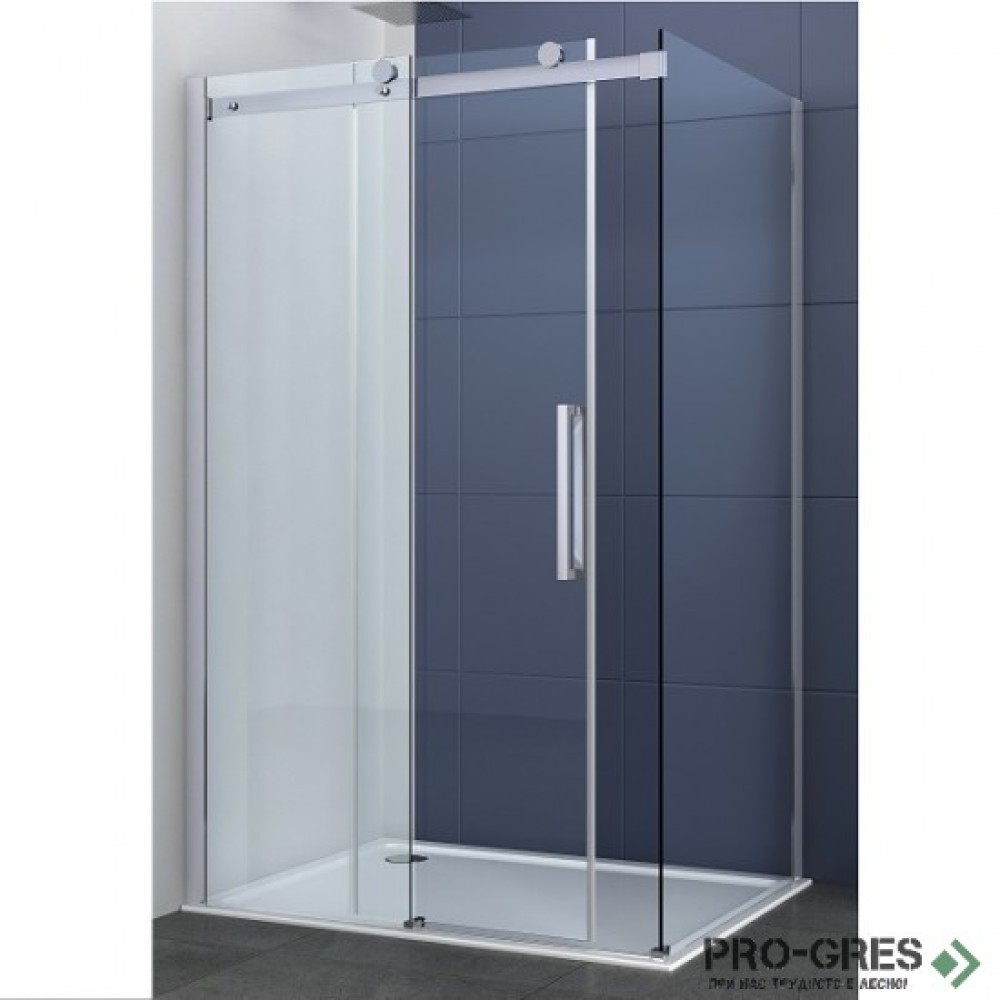 Душ кабина SAPHIR, правоъгълна, хром, Sanotechnik N120U+H80