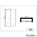 Душ кабина SAPHIR, правоъгълна, хром, Sanotechnik N120U+H80