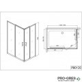 Душ кабина СЕРИЯ Р, правоъгълна, хром, Sanotechnik P8010C