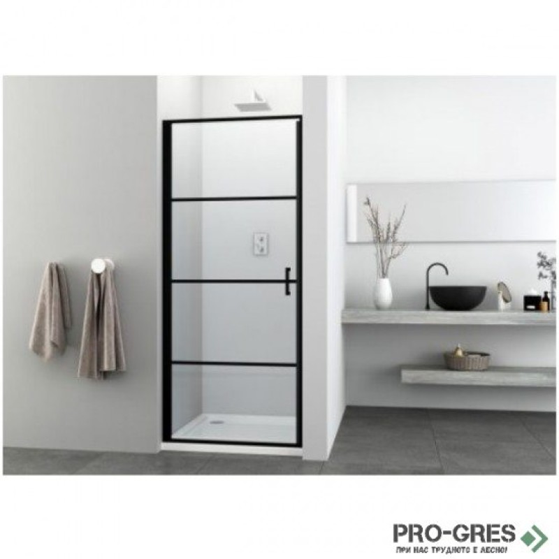 Преграден душ параван ELITE BLACK, черно, Sanotechnik S80B