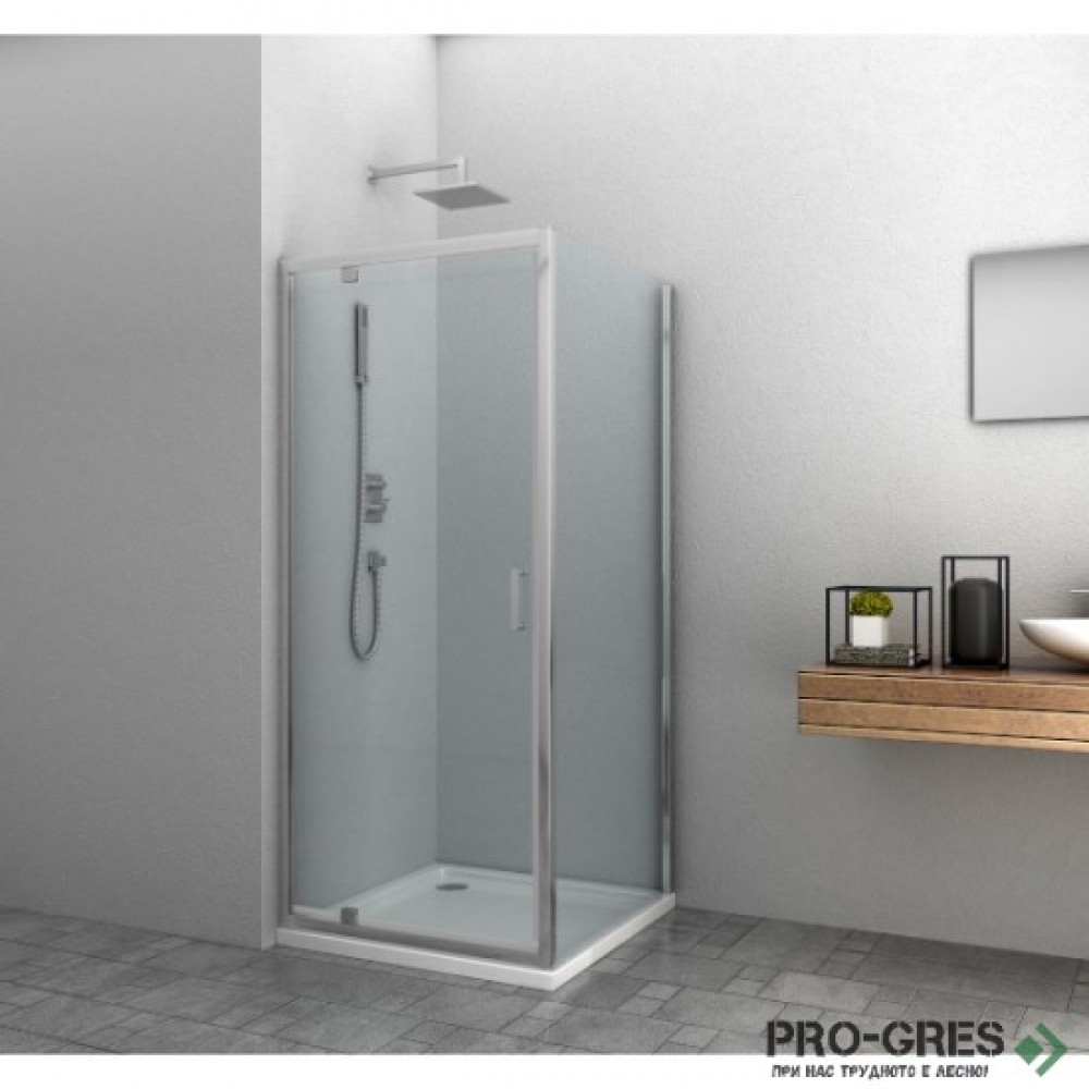Душ кабина ELITE, правоъгълна, хром, Sanotechnik T80+F80