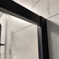 Душ кабина квадрат 6мм прозрачно стъкло Хром и Черен профил 90х90см AAS6