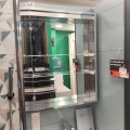 Метален шкаф за баня с Лед осветление и нагревател 60см  GF1
