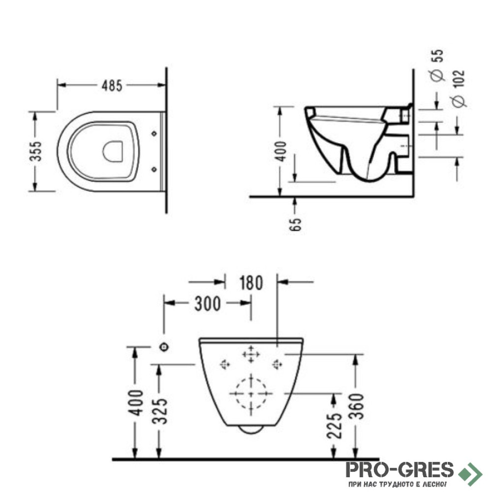 Конзолна тоалетна чиния с вградено биде SEREL SMART SM12 GTL SLIM Soft Close