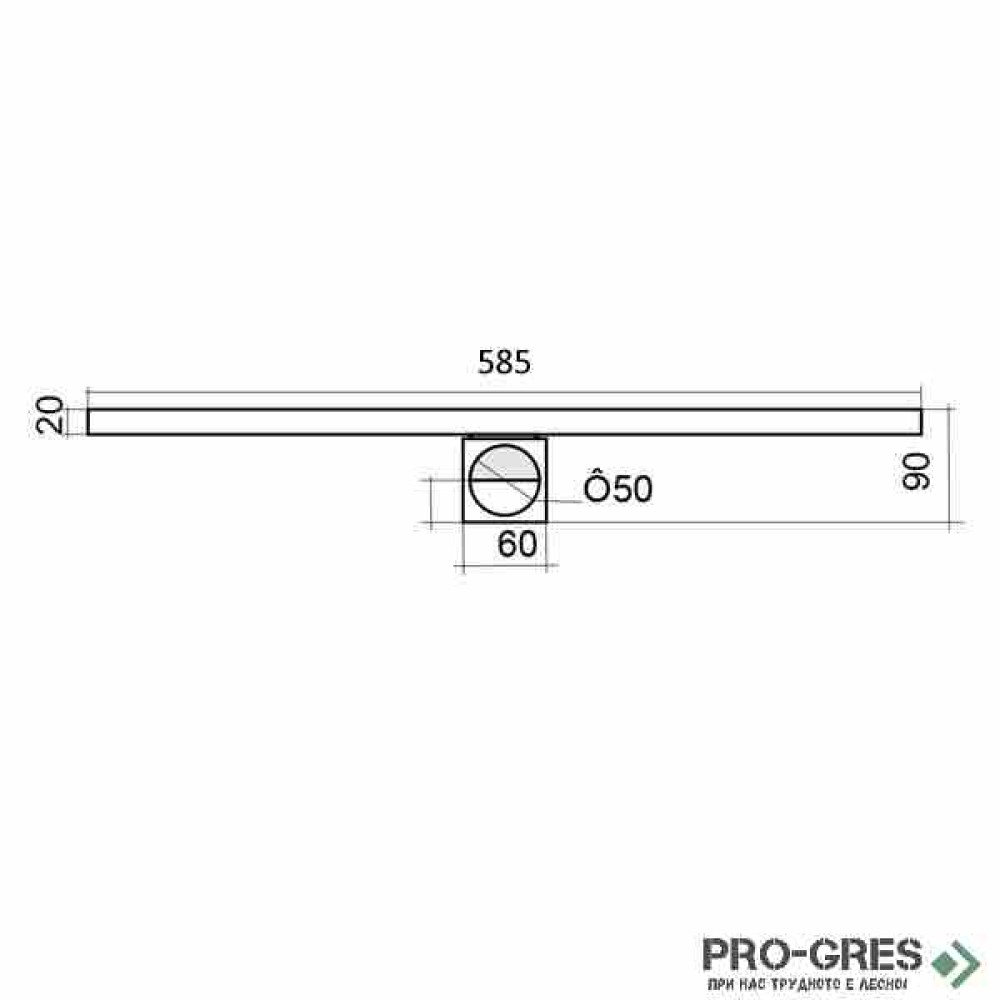 Лентов сифон бял Smart Care Glass sm glass white 585