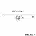 Лентов сифон 585/685/785/885 мм Smart Care Glass sm glass white 585