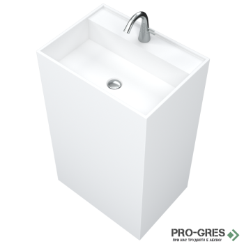 Свободностояща мивка за баня Avonite Rectangular 55х40х90 см Solid Stone в цвят по RAL