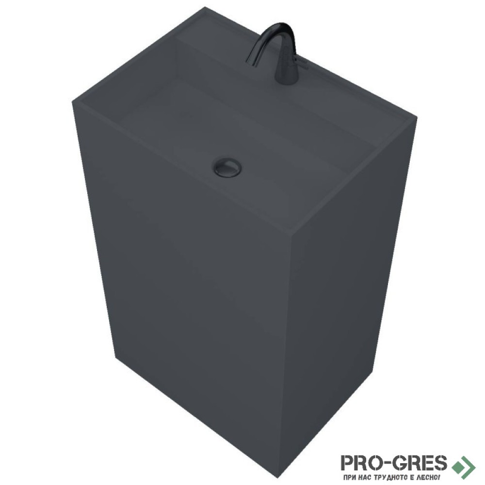 Свободностояща мивка за баня Avonite Rectangular 55х40х90 см Solid Stone в цвят по RAL