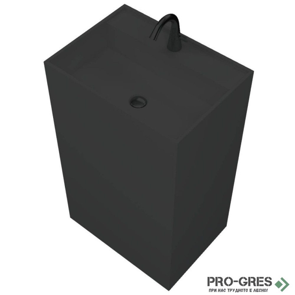 Свободностояща мивка за баня Avonite Rectangular 55х40х90 см Solid Stone в цвят по RAL