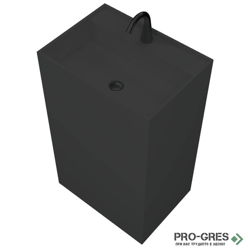 Свободностояща мивка за баня Avonite Rectangular 55х40х90 см Solid Stone в цвят по RAL