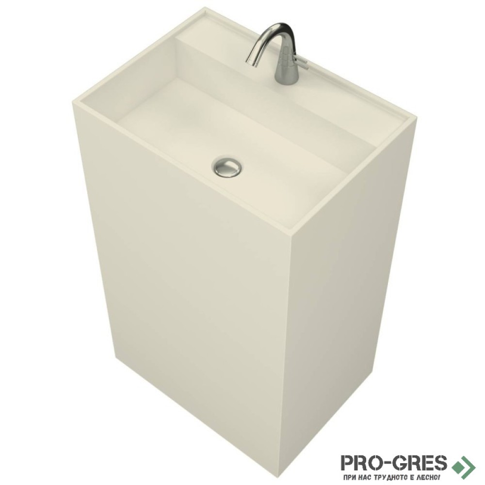 Свободностояща мивка за баня Avonite Rectangular 55х40х90 см Solid Stone в цвят по RAL