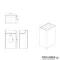 Свободностояща мивка за баня Avonite Rectangular 55х40х90 см Solid Stone в цвят по RAL