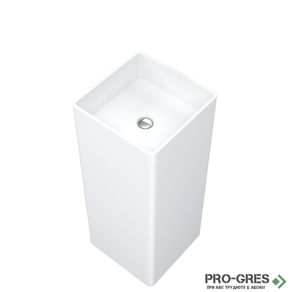Свободностояща мивка за баня  Avonite Square 40 40х90 см Solid Stone в цвят по RAL