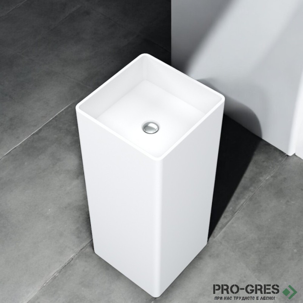Свободностояща мивка за баня  Avonite Square 40 40х90 см Solid Stone в цвят по RAL