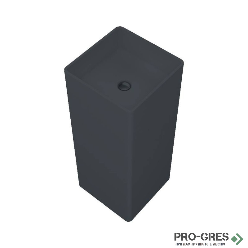 Свободностояща мивка за баня Avonite Square 37 37х90 см Solid Stone в цвят по RAL