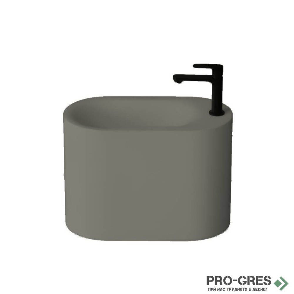 Свободностояща мивка за баня Canvas 42x22x30 см  Solid Stone в цвят по RAL