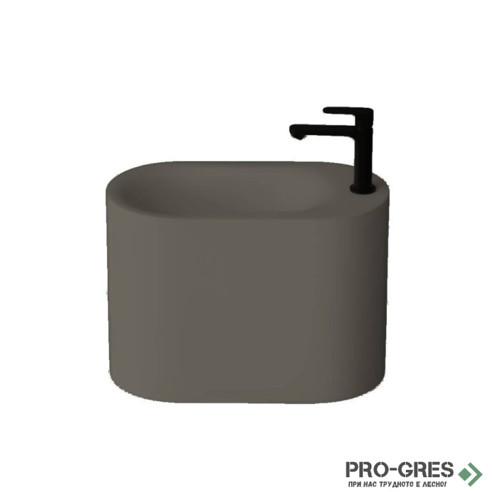 Свободностояща мивка за баня Canvas 42x22x30 см  Solid Stone в цвят по RAL