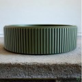 Мивка за баня Vigo Round Stripes 416х416х130 мм Solid Stone в цвят по RAL