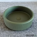 Мивка за баня Vigo Round Stripes 416х416х130 мм Solid Stone в цвят по RAL