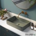 Мивка за баня Case Rectangular 60x26 см Solid Stone в цвят по RAL