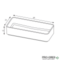 Мивка за баня Case Rectangular 60x26 см Solid Stone в цвят по RAL