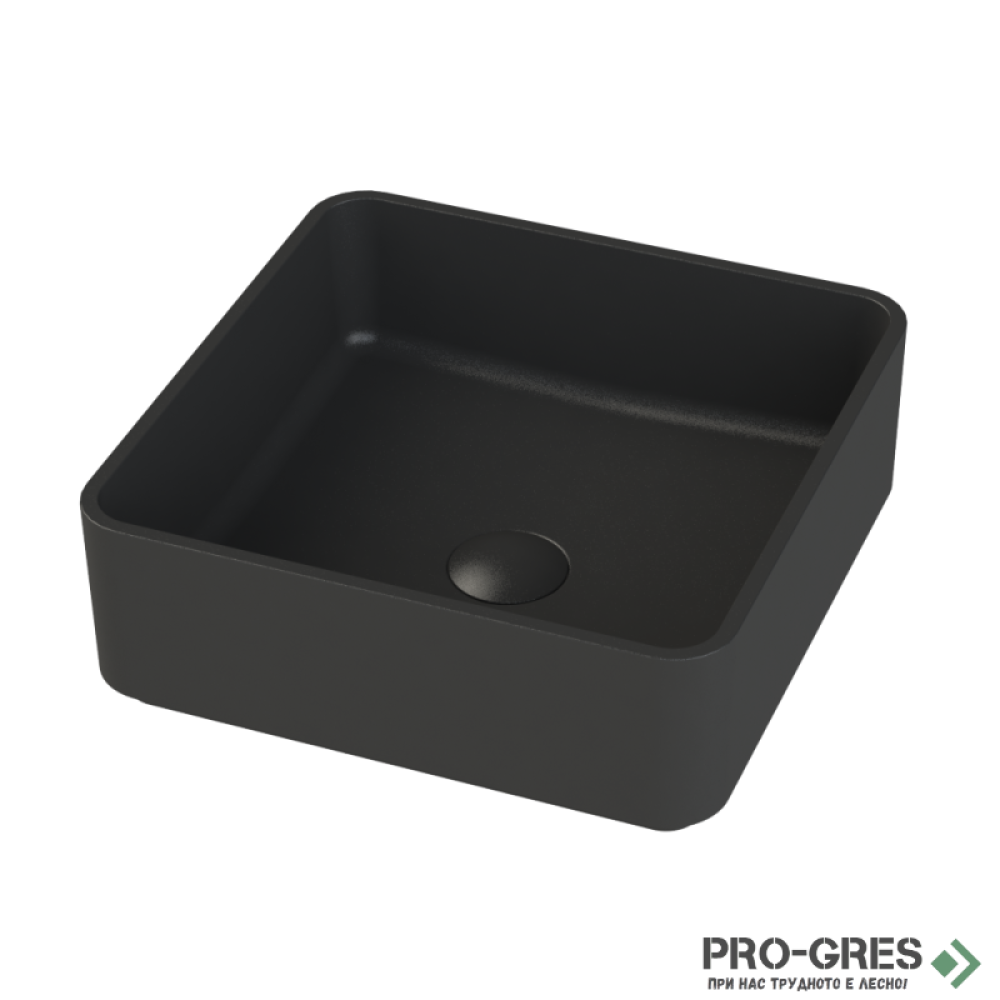 Мивка за баня Case Square 37x37см Solid Stone в цвят по RAL