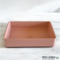 Мивка за баня Case Rectangular 56x37см Solid Stone в цвят по RAL