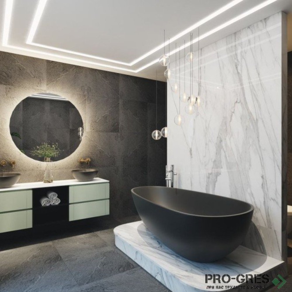 Свободностояща вана Lima 167x86 см Solid Stone в цвят по RAL