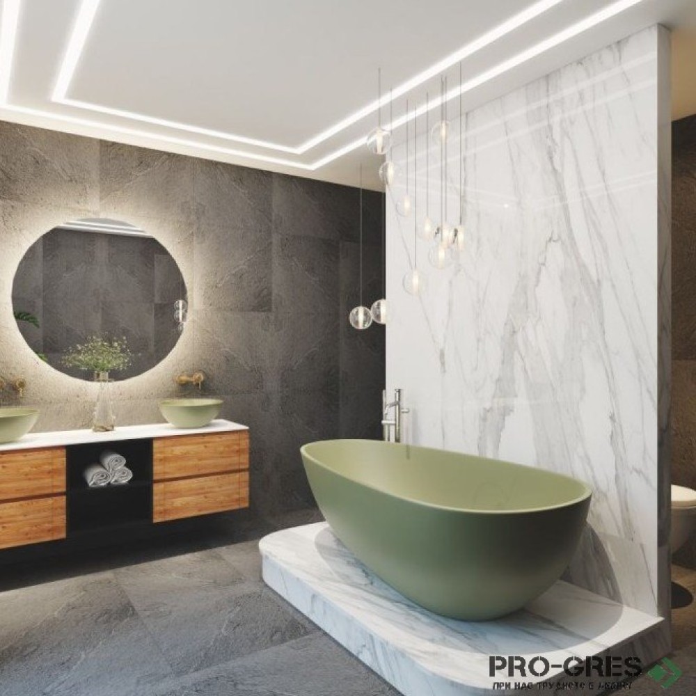 Свободностояща вана Lima 167x86 см Solid Stone в цвят по RAL