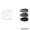 Свободностояща вана Lima 167x86 см Solid Stone в цвят по RAL
