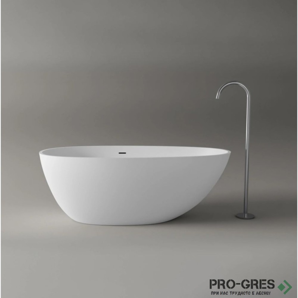 Свободностояща вана Lima 167x86 см Solid Stone в цвят по RAL