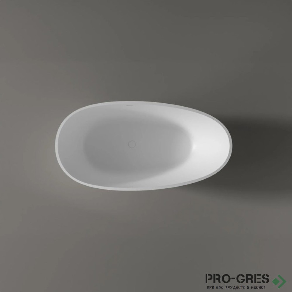 Свободностояща вана Lima 167x86 см Solid Stone в цвят по RAL