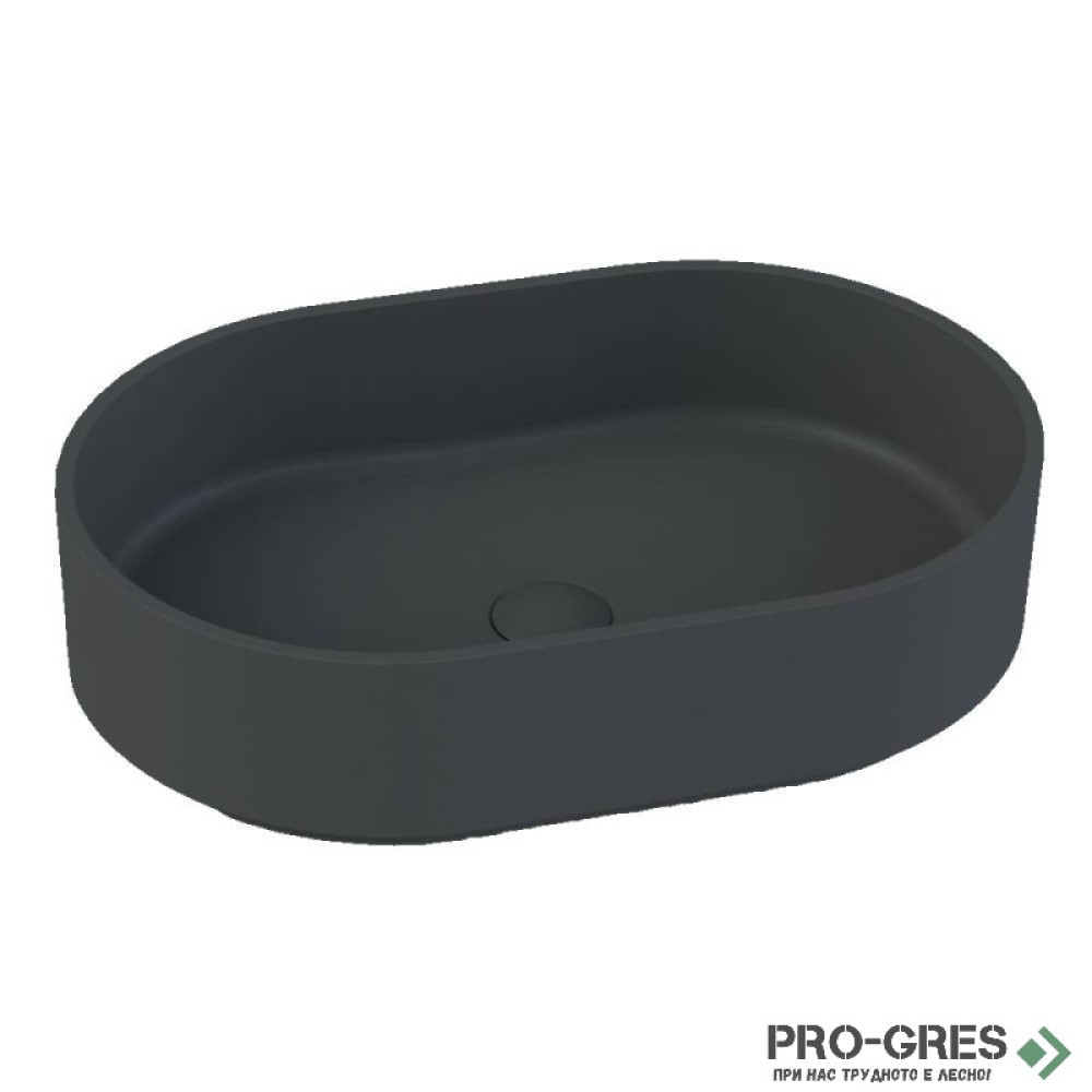 Мивка за баня Case Oval 55x36см Solid Stone в цвят по RAL