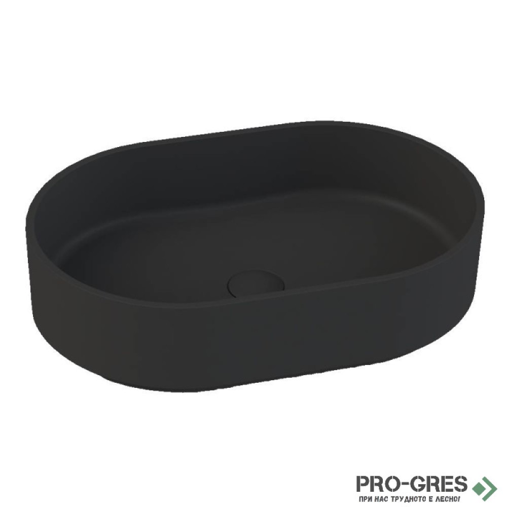 Мивка за баня Case Oval 55x36см Solid Stone в цвят по RAL