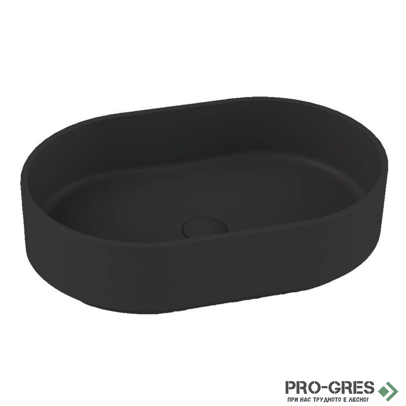 Мивка за баня Case Oval 55x36см Solid Stone в цвят по RAL