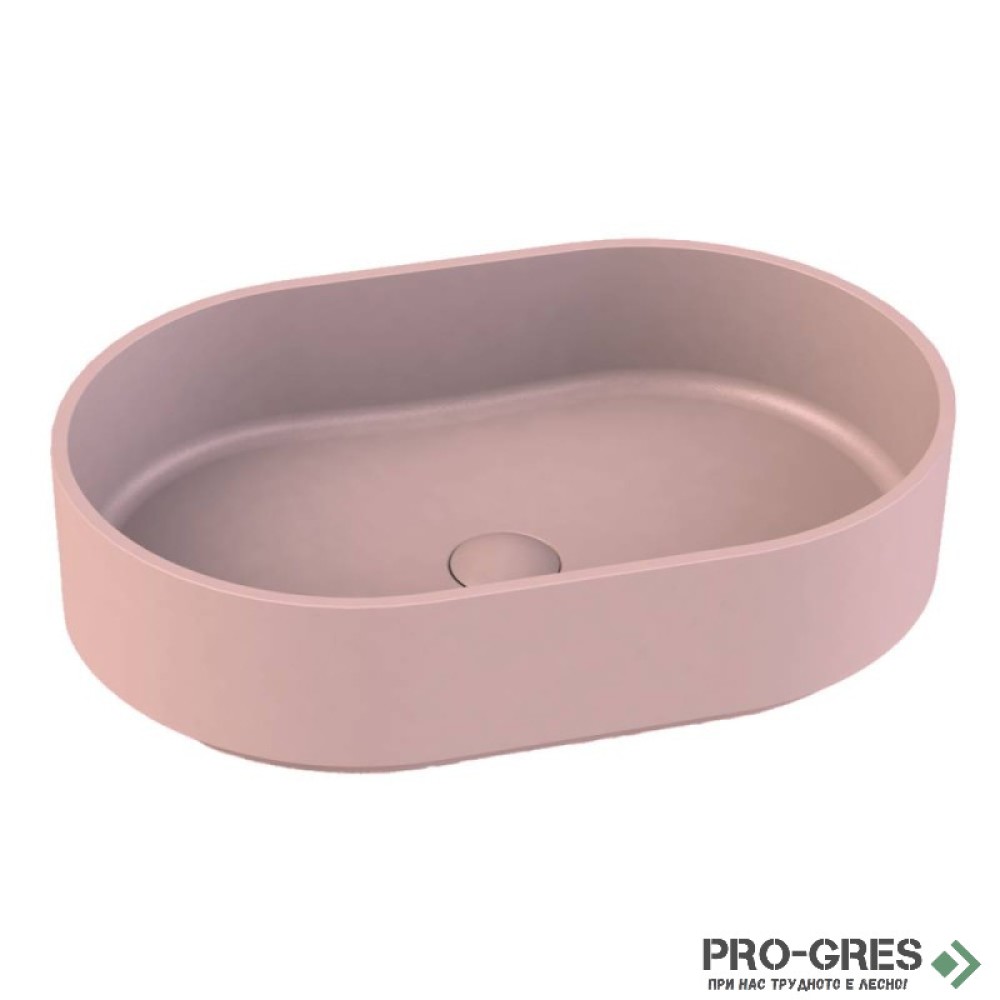 Мивка за баня Case Oval 55x36см Solid Stone в цвят по RAL